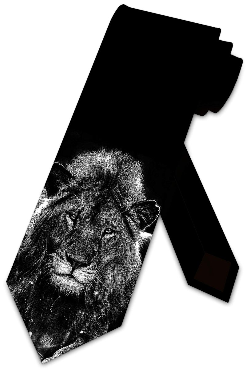 Three Rooker Animal Ties Mens Lion Necktie - Image 1